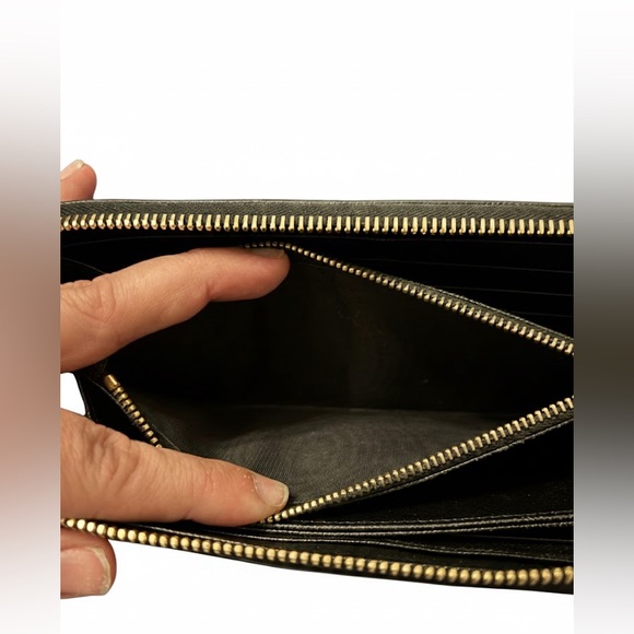 Prada Saffiano Leather Zip Wallet - Black (Nero) w/ Dust Bag - Picture 8 of 10